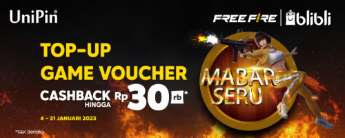 Mabar Seru Bareng UniPin - Promo Cashback Hingga Rp 30rb di Blibli